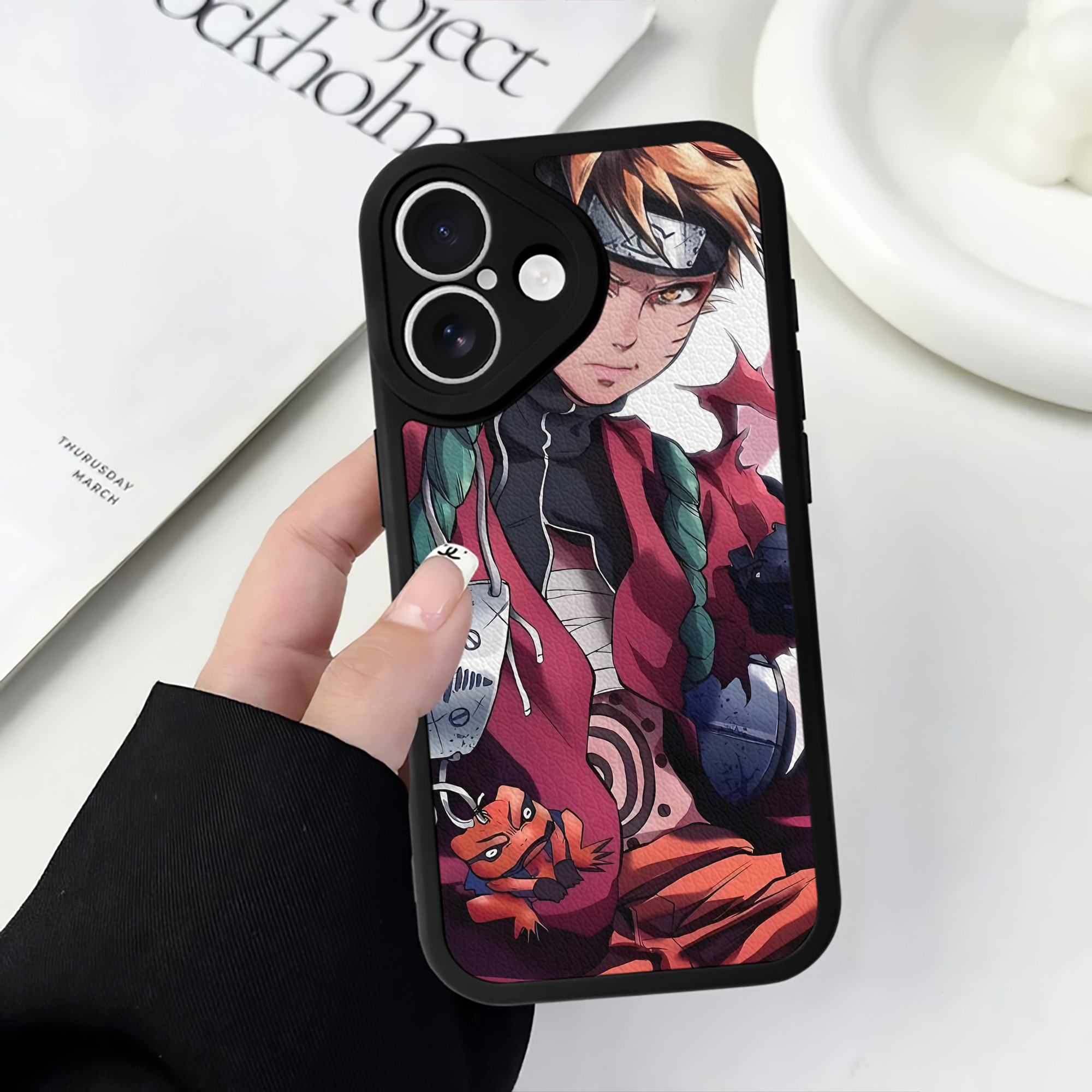 （画像用） NARUTO -ナルト- NARUTO -ナルト- 疾風伝 【iPhone 16シリーズ対応】シリコンスマホケース（レザー調） 材質：シリコン